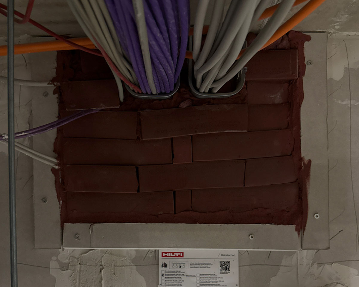 Kabelabschottung mit Hilti Systemen