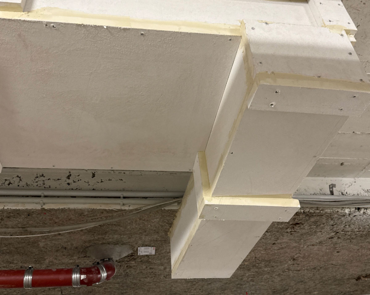 L90 Lüftungskanal mit PROMAT Bekleidung